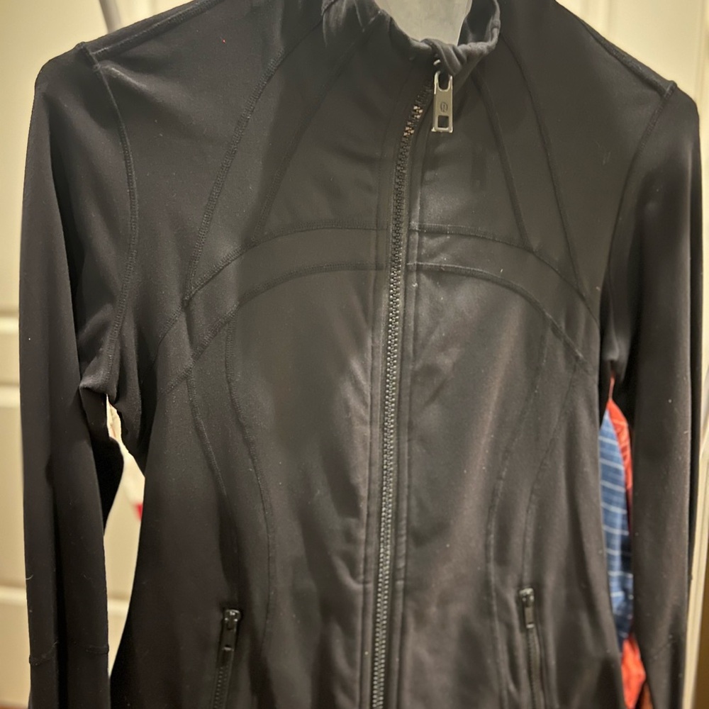 Lulu Lemon black zip athletic  jacket.